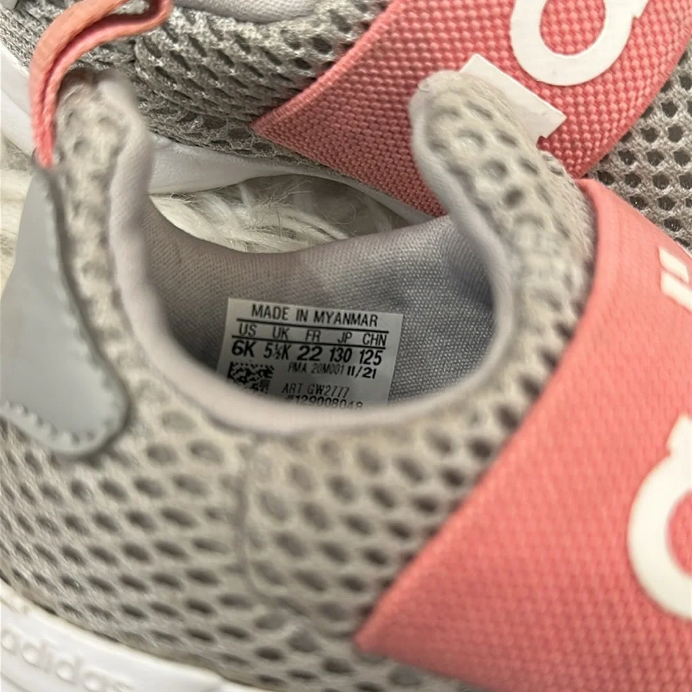 Adidas Lite Racer Adapt 4.0 Shoes Pink Gray Toddler Size 6